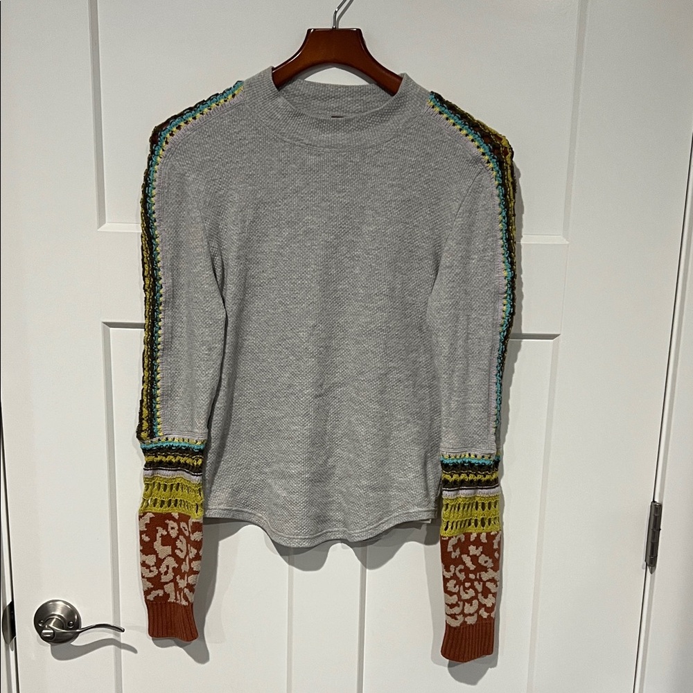 Free People Switch It Up Cuff Thermal Top Sz L